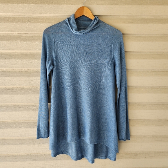 Eileen Fisher blue tencel knit sweater - Picture 13 of 13
